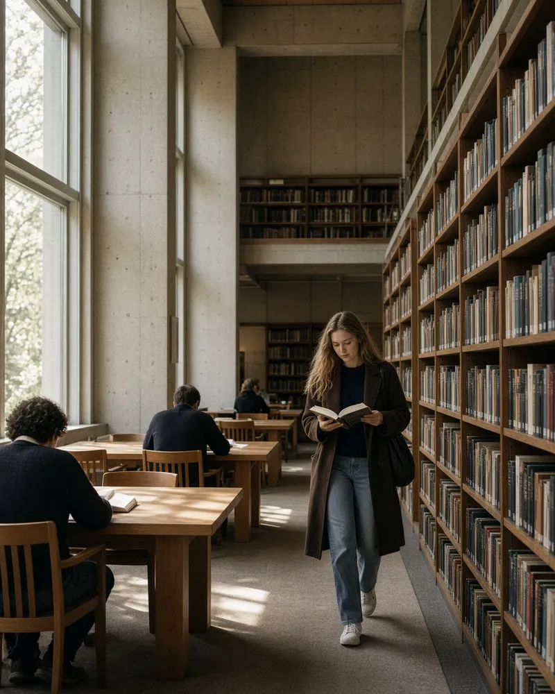 The school library reading room