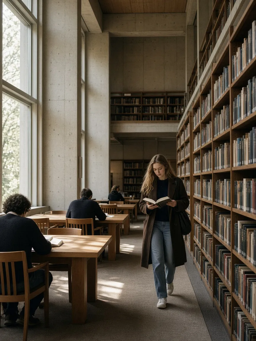 The school library reading room